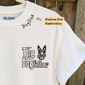 Custom German Shepherd Dog Dad Embroidered Collar Shirt, Personalized The DogFather Shirt German Shepherd, Gifts For German Shepherd Lovers