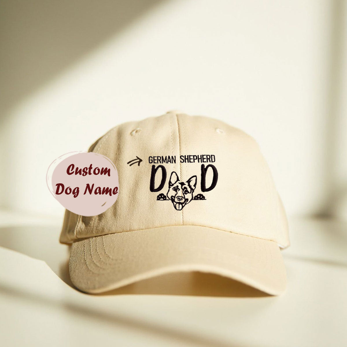 Custom Embroidered Dog Dad Hat, Gifts For Dog People, Personalized Hat With  Pet Name - Embroly