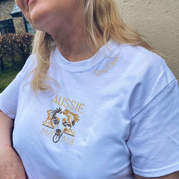 Custom Australian Shepherd T Shirt Personalized Dog Mama Tee With custom-australian-shepherd-t-shirt-personalized-dog-mama-tee-with