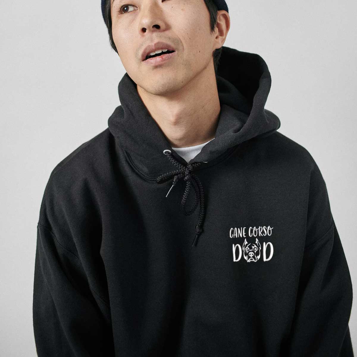 Custom Cane Corso Dog Dad Embroidered Hoodie, Personalized Hoodie with Dog Name, Cane Corso Gifts Dog Lovers - Embroly
