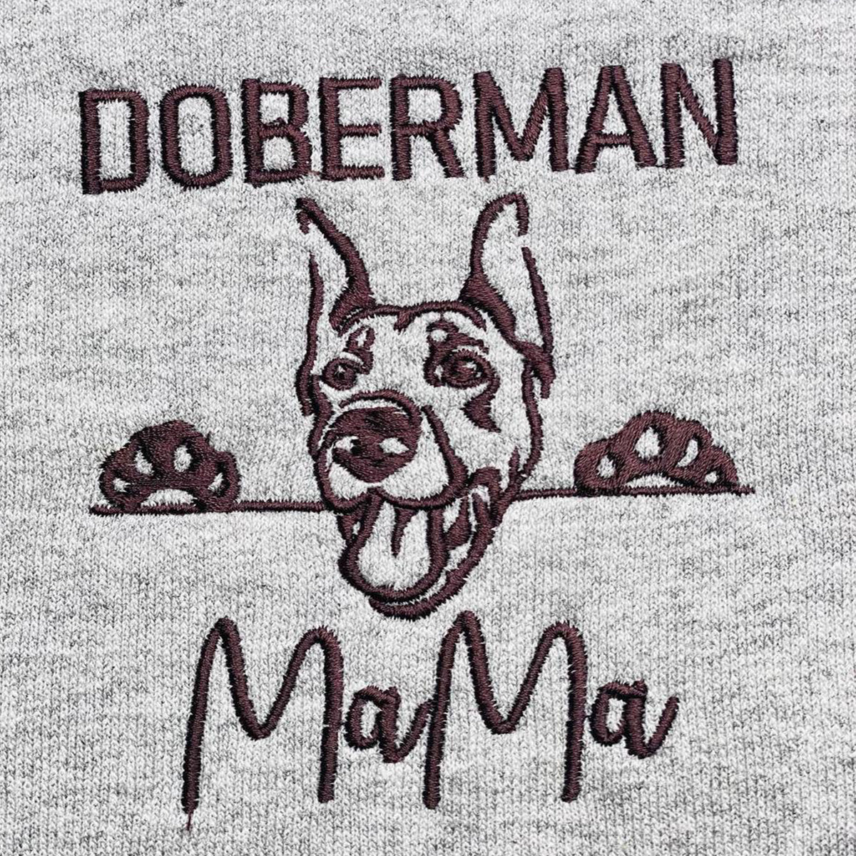 Custom Doberman Dog Mama Embroidered Collar Shirt Best Gift For