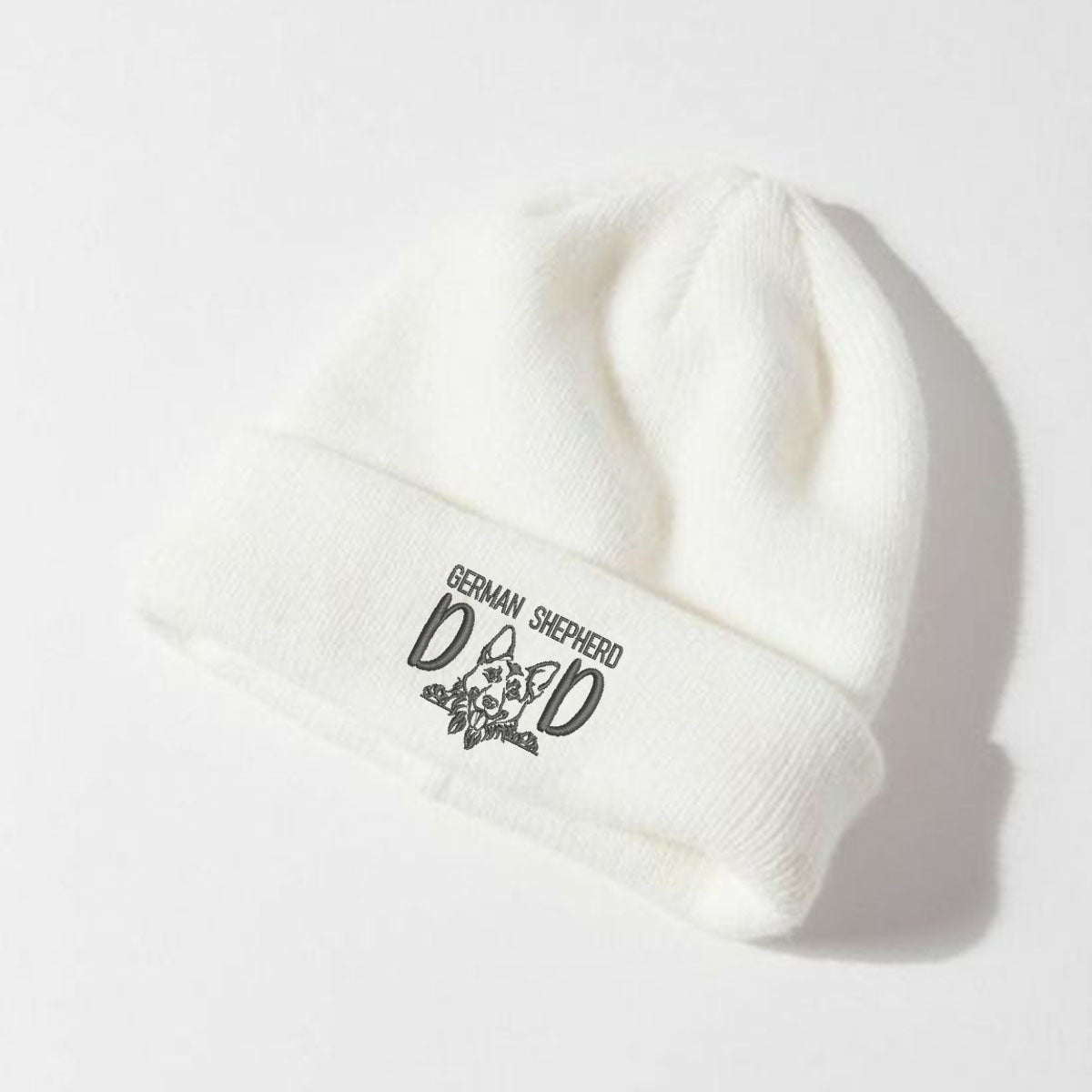 Custom German Shepherd Dog Dad Embroidered Beanie, Personalized Beanie with Dog Name, Gifts For German Shepherd Lovers - Embroly