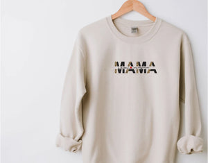 Custom Mama Leopard Sweatshirt With Kids Names
