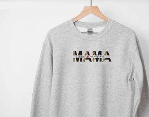 Custom Mama Leopard Sweatshirt With Kids Names