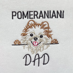 Custom Pomeranian Dog Dad Embroidered Hat, Personalized Hat with Dog Name, Best Gifts For Pomeranian Lovers