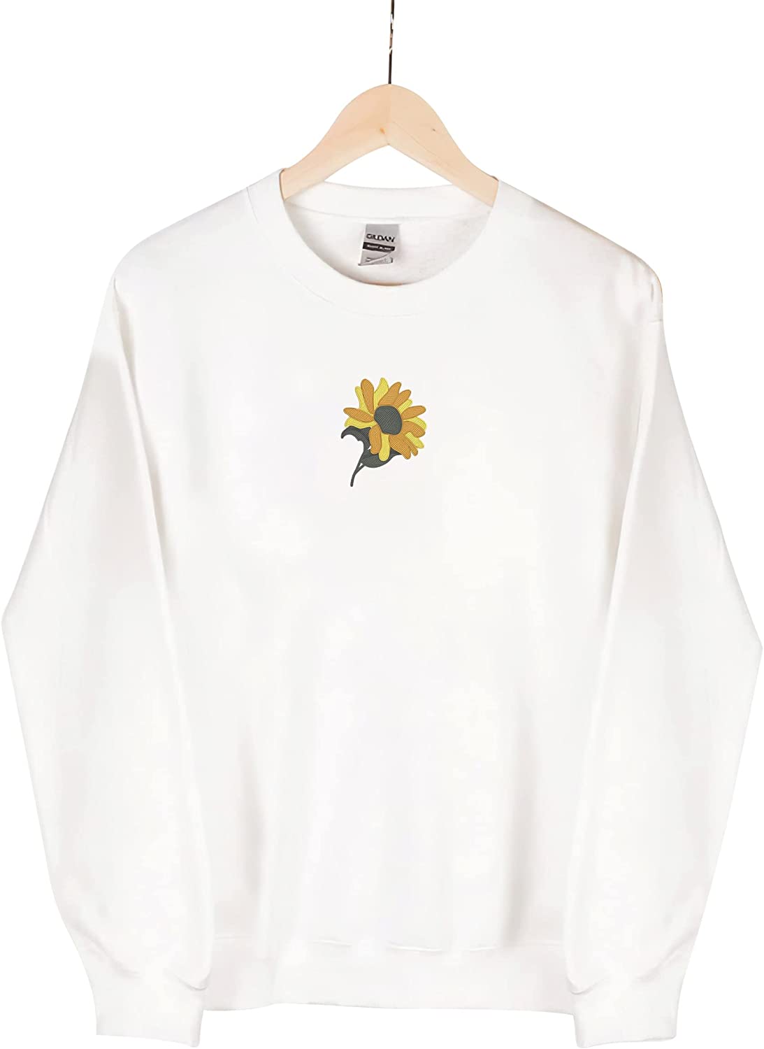 Embroly Women's Embroidered Sunflower Sweatshirt