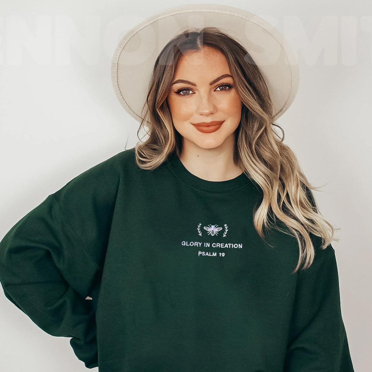 Embroidered Glory in Creation Psalm Sweatshirt or Hoodie - Embroly