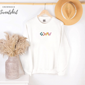 God is greater than the highs and lows Christian Sweatshirt, Hoodie Embroidered