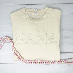 Mama  Embroidered Crewneck Sweatshirt, Gifts For Her