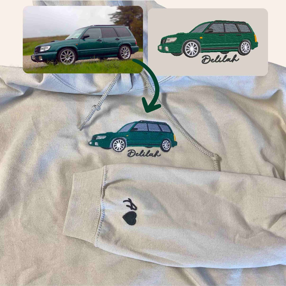 custom car hoodie