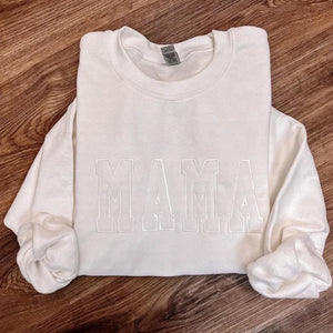 Neutral Embroidered MAMA Sweatshirt