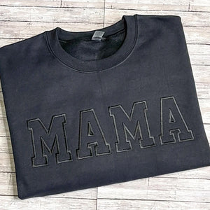 Custom Neutral Mama Embroidered Sweatshirt, Varsity Letter Sweatshirt