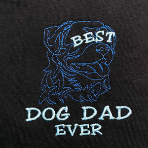 Personalized Best Australian Shepherd Dog Dad Ever Embroidered Collar Shirt, Custom Shirt with Dog Name