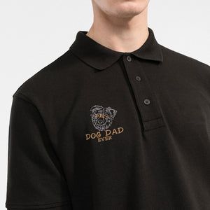 Personalized Best Australian Shepherd Dog Dad Ever Embroidered Polo Shirt, Custom Polo Shirt with Dog Name, Best Gifts For Australian Shepherd Owners