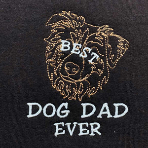 Personalized Best Australian Shepherd Dog Dad Ever Shirt Embroidered Collar , Custom Shirt with Dog Name, Best Gifts For Australian Shepherd Owners