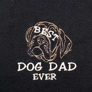 Personalized Best Boxer Dog Dad Ever Embroidered Collar Shirt, Custom Shirt with Dog Name, Best Gifts For Boxer Lovers