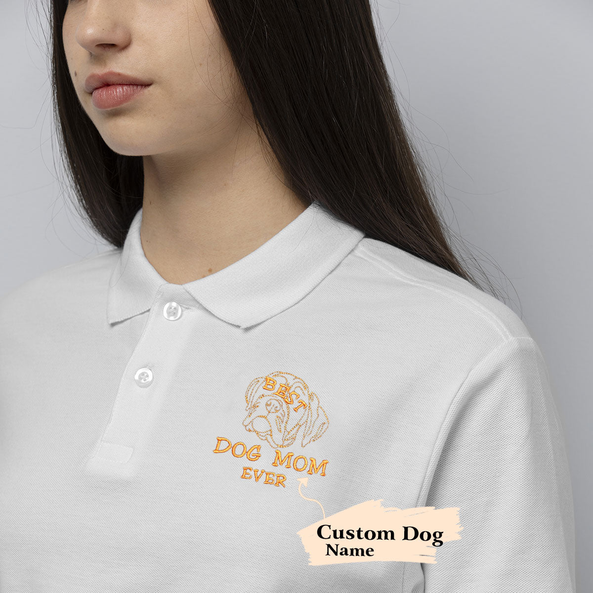 Personalized Best Boxer Dog Mom Ever Embroidered Polo Shirt, Custom Polo Shirt with Dog Name, Best Gifts For Boxer Lovers