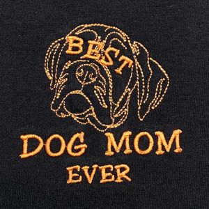 Personalized Best Boxer Dog Mom Ever Shirt Embroidered Collar, Custom Shirt with Dog Name, Best Gifts For Boxer Lovers