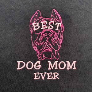 Personalized Best Cane Corso Dog Mom Ever Shirt Embroidered Collar, Custom Shirt with Dog Name, Cane Corso Gifts Dog Lovers