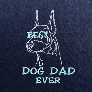 Personalized Best Doberman Dog Dad Ever Embroidered Polo Shirt, Custom Polo Shirt with Dog Name, Best Gifts For Doberman Lovers