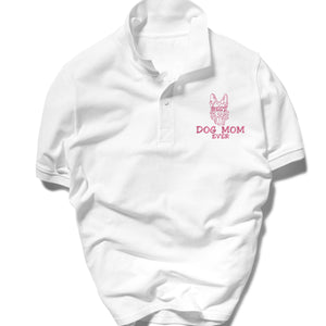 Personalized Best German Shepherd Dog Mom Ever Embroidered Polo Shirt, Custom Polo Shirt with Dog Name, Gifts For German Shepherd Lovers