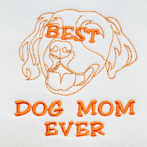 Personalized Best Golden Retriever Dog Mom Ever Embroidered Colar Shirt, Custom Shirt with Dog Name, Best Gifts for Golden Retriever Lovers