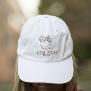 Personalized Best Pitbull Dog Mom Ever Embroidered Hat, Custom Hat with Dog Name, Best Gifts for Pitbull Lovers