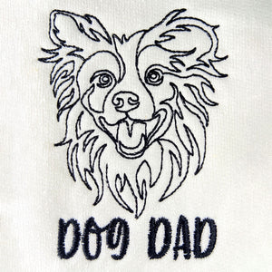 Personalized Border Collie Dog Dad Embroidered Tote Bag, Custom Tote Bag with Dog Name, Best Gifts For Boxer Lovers