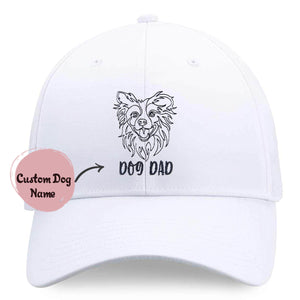 Personalized Border Collie Dog Dad Embroidered Hat, Custom Hat with Dog Name, Best Gifts For Boxer Lovers