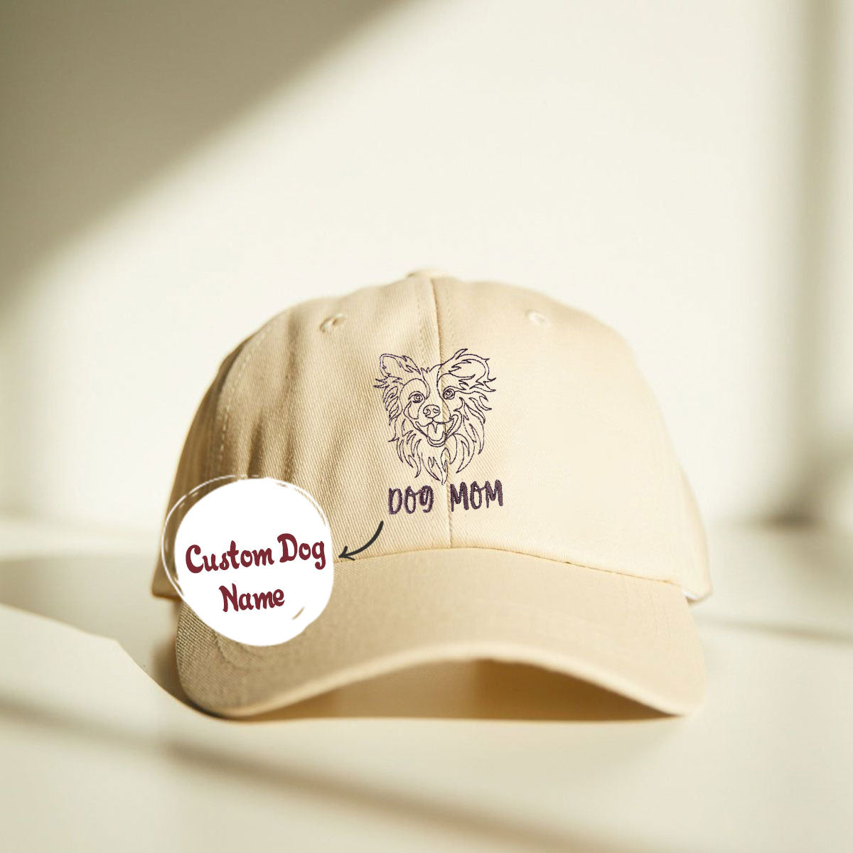 Personalized Border Collie Dog Mom Embroidered Hat, Custom Hat with Dog Name, Best Gifts For Boxer Lovers