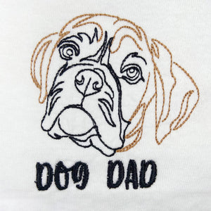 Personalized Boxer Dog Dad Embroidered Tote Bag, Custom Tote Bag with Dog Name, Best Gifts For Boxer Lovers