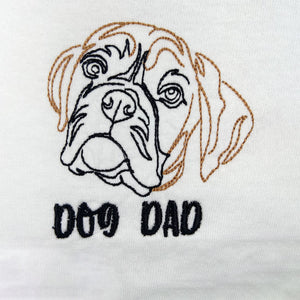 Personalized Boxer Dog Dad Shirt Embroidered Collar, Custom Shirt with Dog Name, Best Gifts For Boxer Lovers