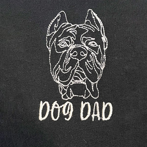 Personalized Cane Corso Dog Dad Embroidered Collar Shirt, Custom Shirt with Dog Name, Cane Corso Gifts Dog Lovers