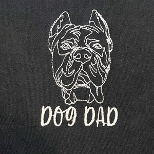 Personalized Cane Corso Dog Dad Embroidered Tote Bag, Custom Tote Bag with Dog Name, Cane Corso Gifts Dog Lovers