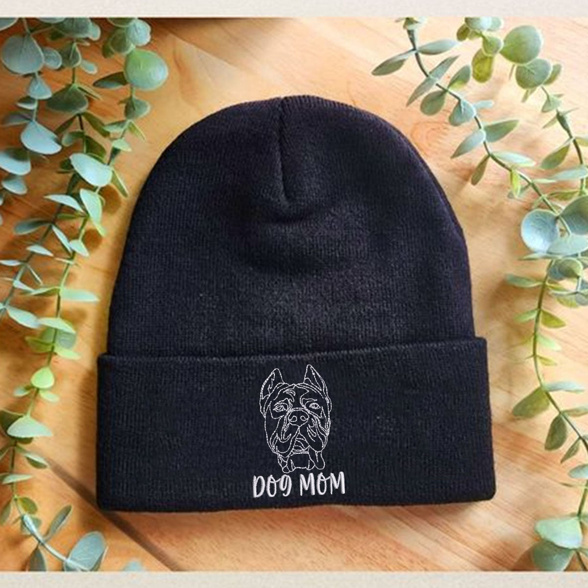 Personalized Cane Corso Beanie Dog Mom Beanie Embroidered with