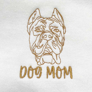 Personalized Cane Corso Dog Mom Shirt Embroidered Collar, Custom Shirt with Dog Name, Cane Corso Gifts Dog Lovers