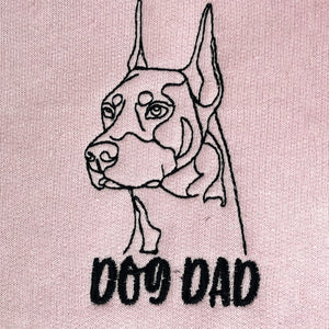 Personalized Doberman Dog Dad Embroidered Collar Shirt, Custom Shirt with Dog Name, Best Gifts For Doberman Lovers