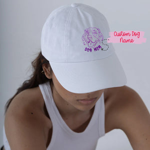 Personalized Golden Retriever Dog Mom Embroidered Hat, Custom Hat with Dog Name, Best Gifts for Golden Retriever Lovers