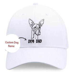 Personalized Italian Greyhound Dog Dad Embroidered Hat, Custom Hat with Dog Name, Best Gifts For Greyhound Lovers