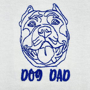 Personalized Pitbull Dog Dad Embroidered  Polo Shirts, Custom  Polo Shirts with Dog Name, Best Gifts for Pitbull Lovers