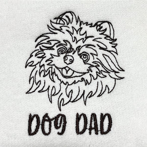 Personalized Pomeranian Dog Dad Embroidered Tote Bag, Custom Tote Bag with Dog Name, Best Gifts For Pomeranian Lovers