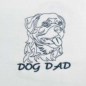 Personalized Rottweiler Dog Dad Tote Bag Embroidered with Dog Name, Best Gifts for Rottweiler Lovers