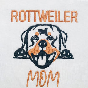 Personalized Rottweiler Dog Mom Tote Bag Embroidered with Dog Name, Best Gifts For Rottweiler Lovers