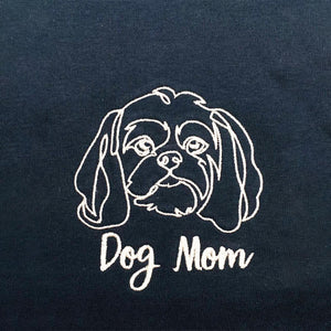 Personalized Shih Tzu Dog Mom Embroidered Tote Bag, Custom Tote Bag with Dog Name, Best Gifts For Shih Tzu Lovers