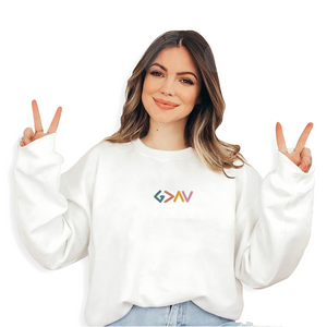 God is greater than the highs and lows Christian Sweatshirt, Hoodie Embroidered