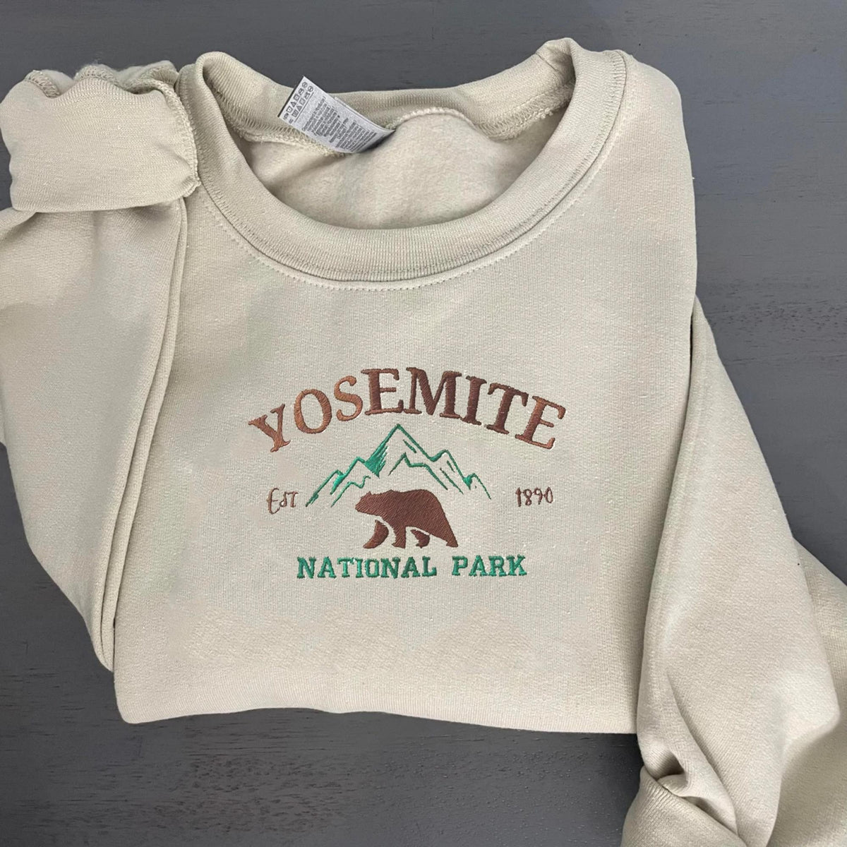 Yosemite National Park Embroidered Sweatshirt, Hoodie Yosemite Gift
