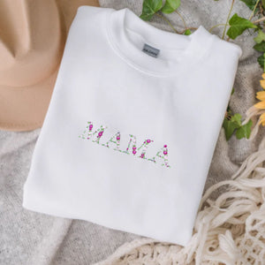 Mama Embroidered Floral Sweatshirt, Personalized Floral Mama crewneck, Mother's Day Gift Ideas