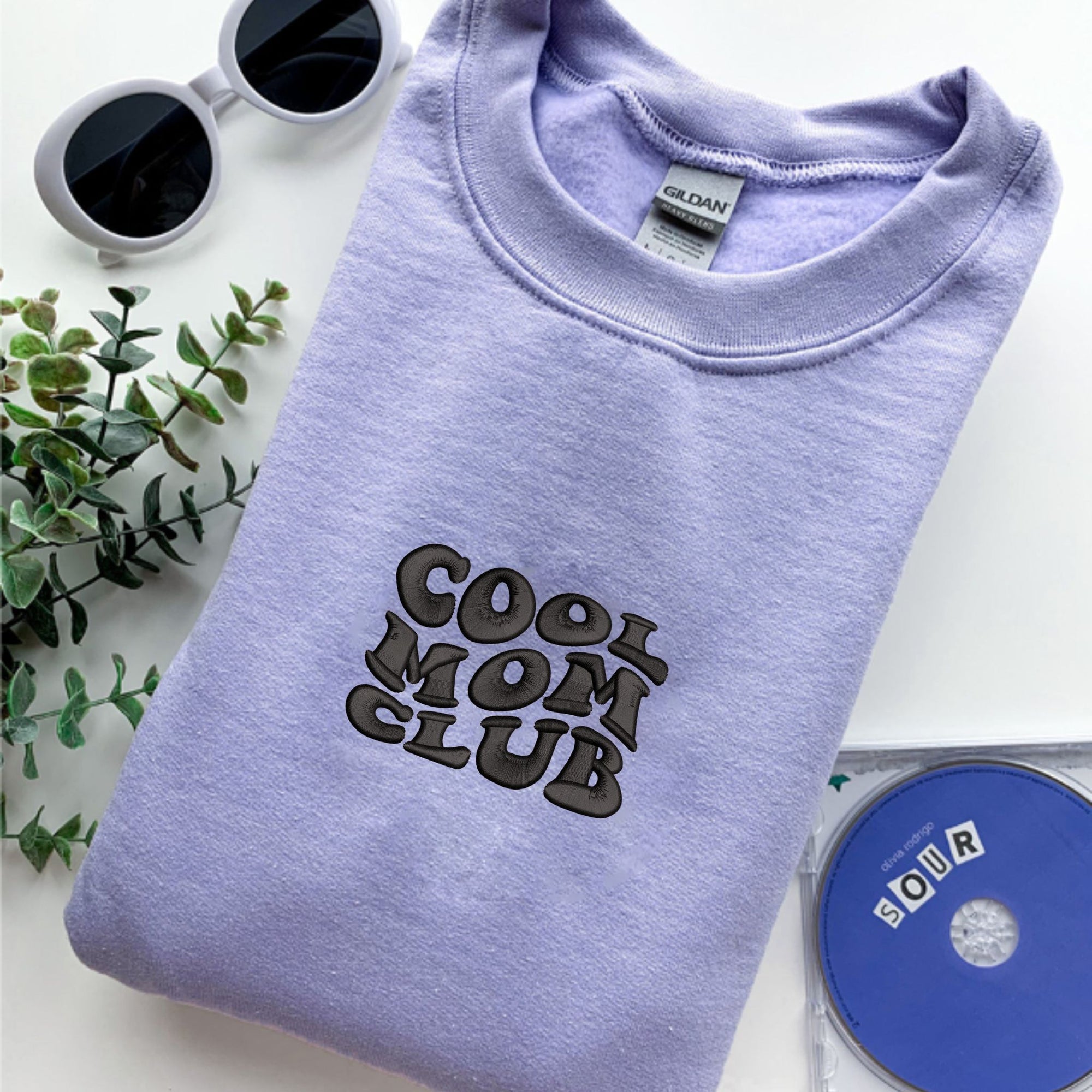 Cool Mom Club Embroidered Sweatshirt, Cool Mom Crewneck, Custom Mom Gift