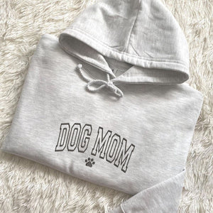 Custom Embroidered Dog Mom Hoodie, Personalized Hoodie With Icon, Gift For Dog Lovers