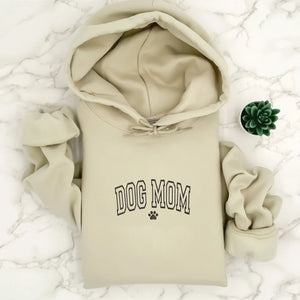 Custom Embroidered Dog Mom Hoodie, Personalized Hoodie With Icon, Gift For Dog Lovers